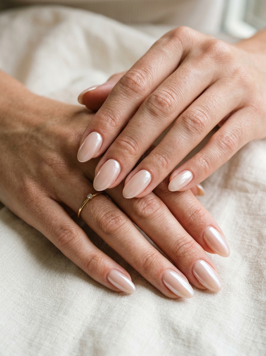Taupe Shellac Nails